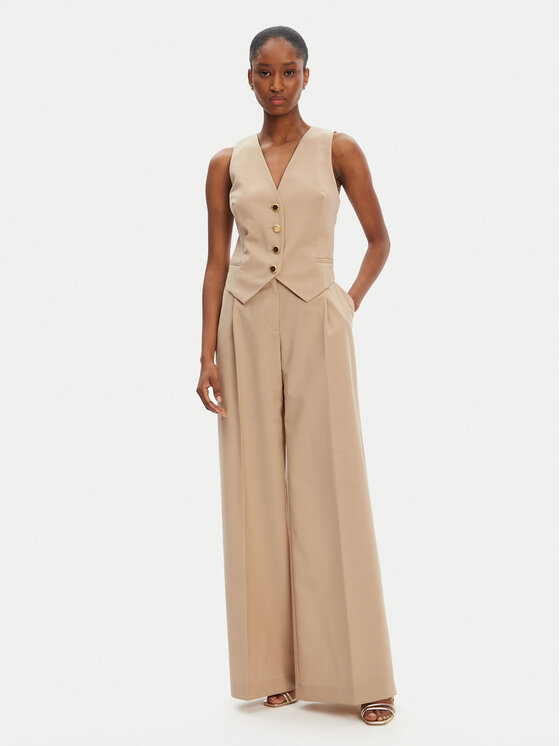 Marciano Guess Marciano Guess Kalhoty z materiálu 5GGB08 7294A Béžová Regular Fit