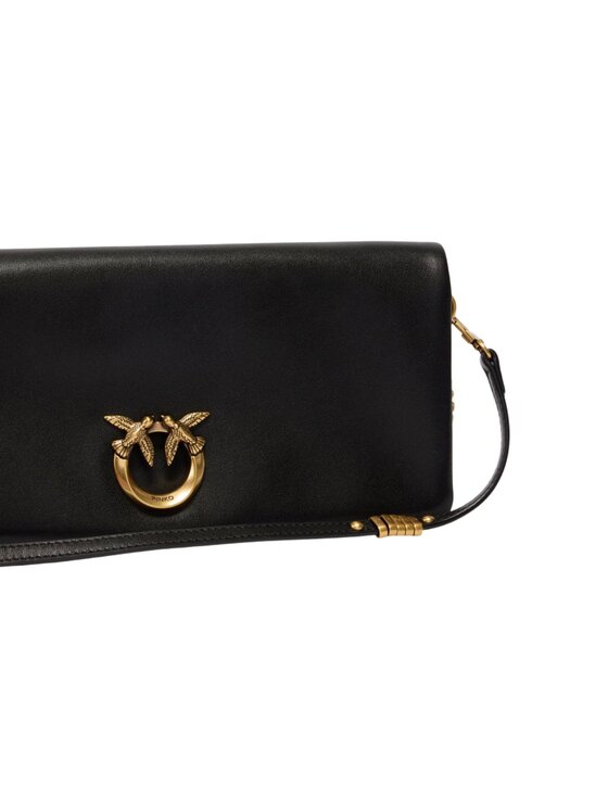 PINKO PINKO Torebka Pochette a tracolla media Love Bag Click Soft Horizontal in pelle Czarny