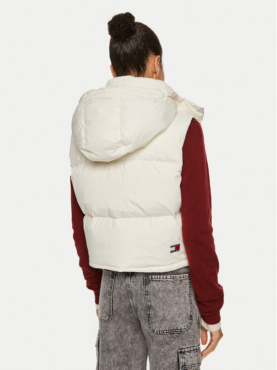 Tommy Jeans Tommy Jeans Bezrękawnik Alaska DW0DW18611 Biały Cropped Fit