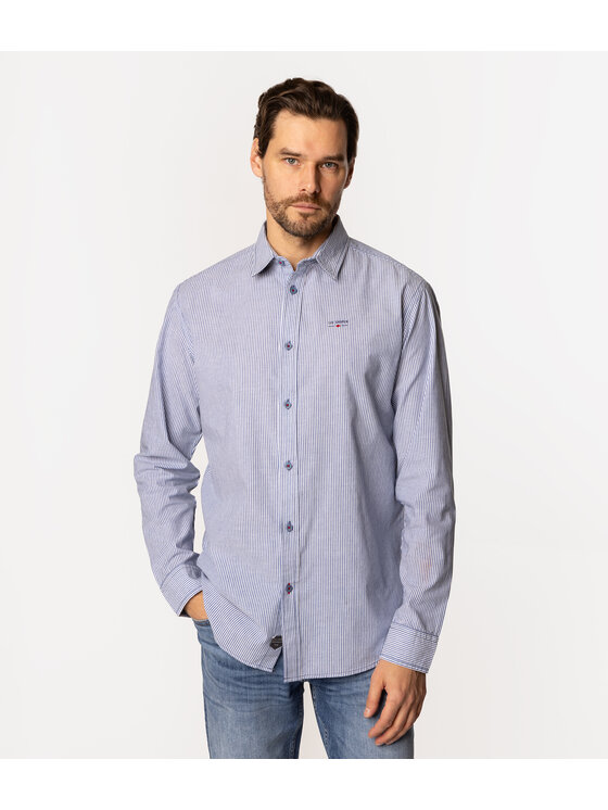 Lee Cooper Lee Cooper Koszula REY PL46 Niebieski Regular Fit
