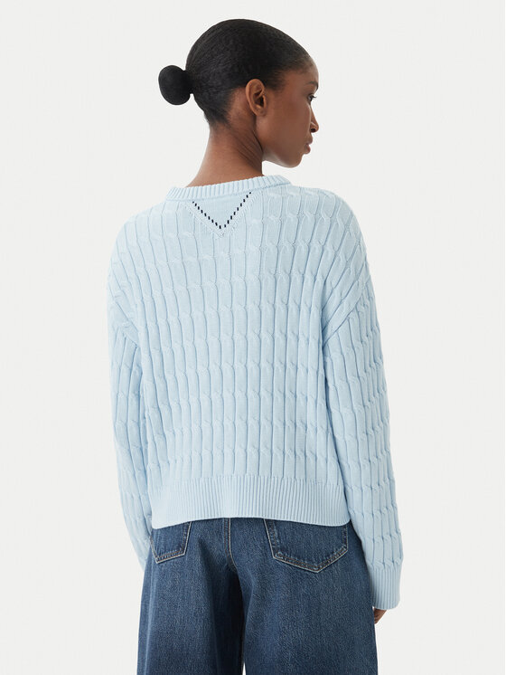 Tommy Hilfiger Tommy Hilfiger Pullover WW0WW48433 Hellblau Regular Fit