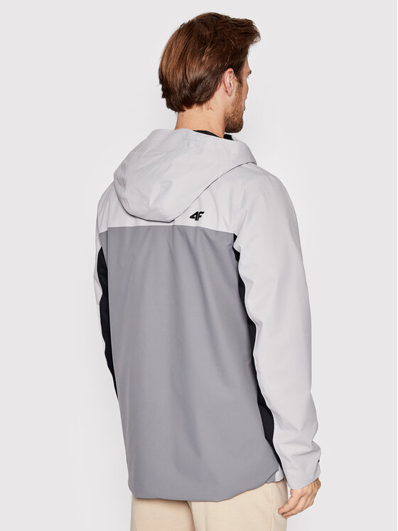 4F 4F Giacca impermeabile H4L22-KUM060 Grigio Regular Fit