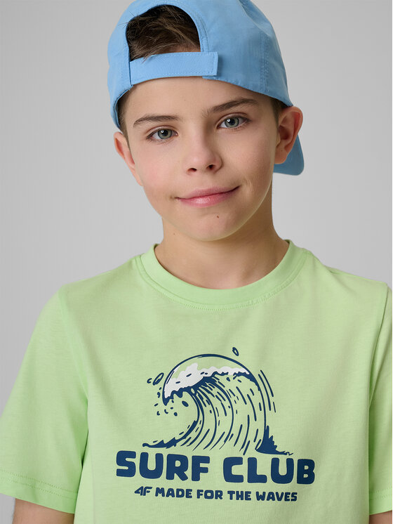 4F 4F T-Shirt WAVE RIDERS CLUB Zielony Regular Fit