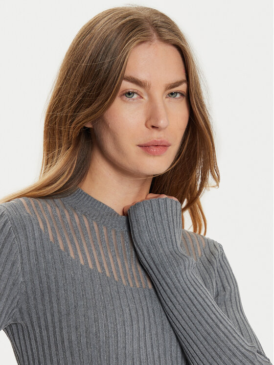 Morgan Morgan Пуловер 232-MANDRIN Сив Slim Fit