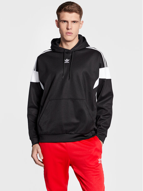 adidas Bluză Adicolor Classics Cut Line Hoodie HS2065 Negru Loose Fit