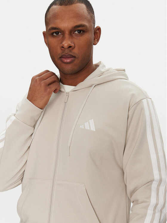 adidas adidas Bluză Essentials 3-Stripes JE6340 Bej Regular Fit