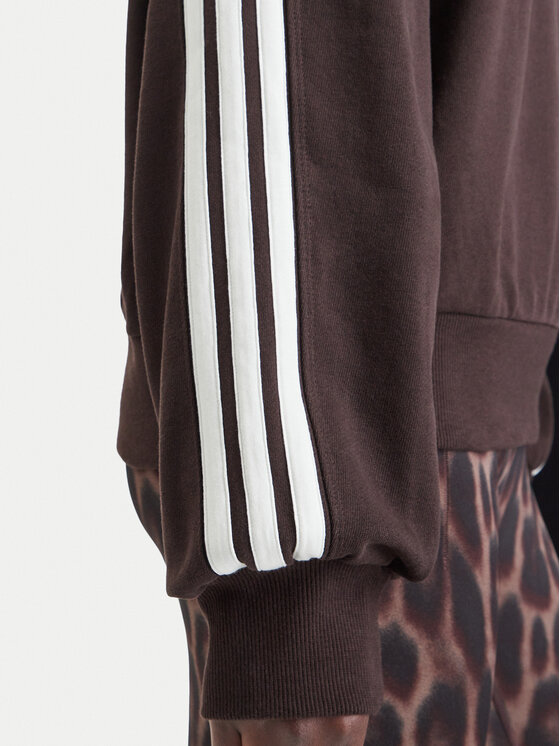 adidas adidas Bluza Adidas Kit 3-Stripes KW7702 Brązowy Loose Fit
