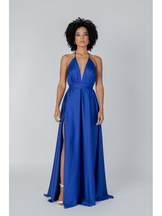 Sol Wears Women Sol Wears Women Sukienka wieczorowa DIANA LUNGO Niebieski To Fit