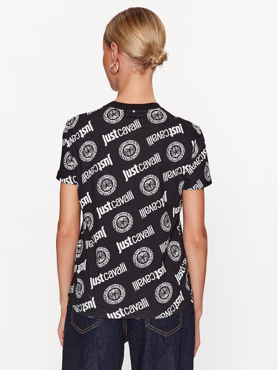 Just Cavalli Just Cavalli T-shirt 75PAH610 Crna Regular Fit