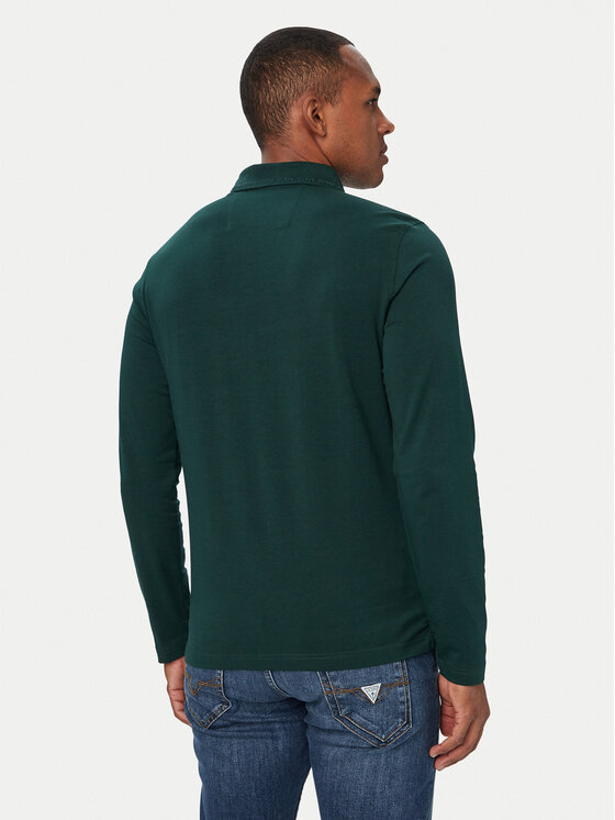 Guess Guess Polo M6YP36 K4395 Zaļš Extra Slim Fit