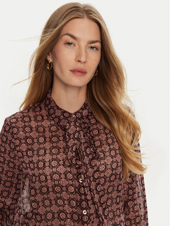 Guess Guess Cămașă Oriane W4BH63 WGLE2 Vișiniu Regular Fit
