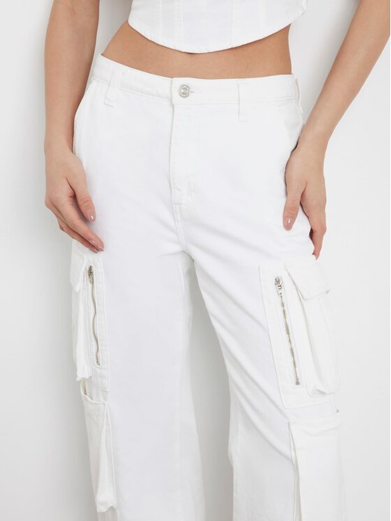 Guess Guess Jeansy 164951 Biały Relaxed Fit