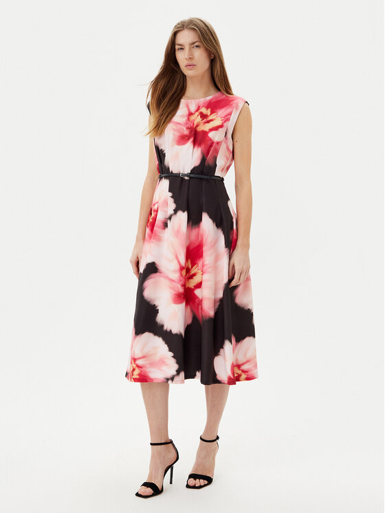 DKNY DKNY Koktélruha DD5H2J04 Fekete Regular Fit