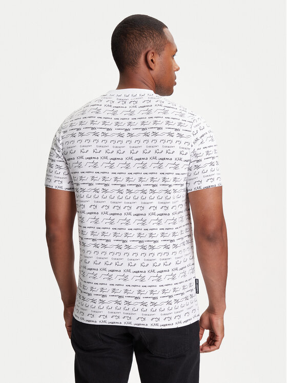 KARL LAGERFELD KARL LAGERFELD T-krekls 755040 553225 Balts Regular Fit
