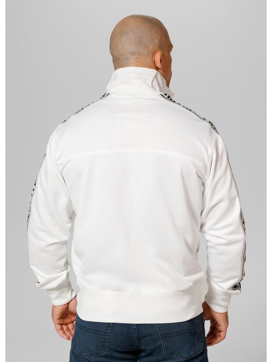 PITBULL PITBULL Bluza Bluza męska rozpinana Oldschool Tape Logo XL Biały Regular Fit