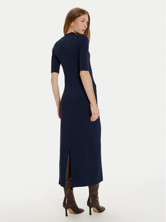 Tommy Hilfiger Tommy Hilfiger Ежедневна рокля WW0WW44430 Тъмносин Slim Fit