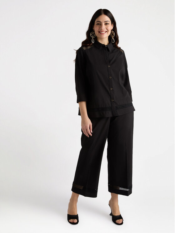 Fiorella Rubino Fiorella Rubino Pantaloni di tessuto P139L002111N033 Nero Cropp Fit