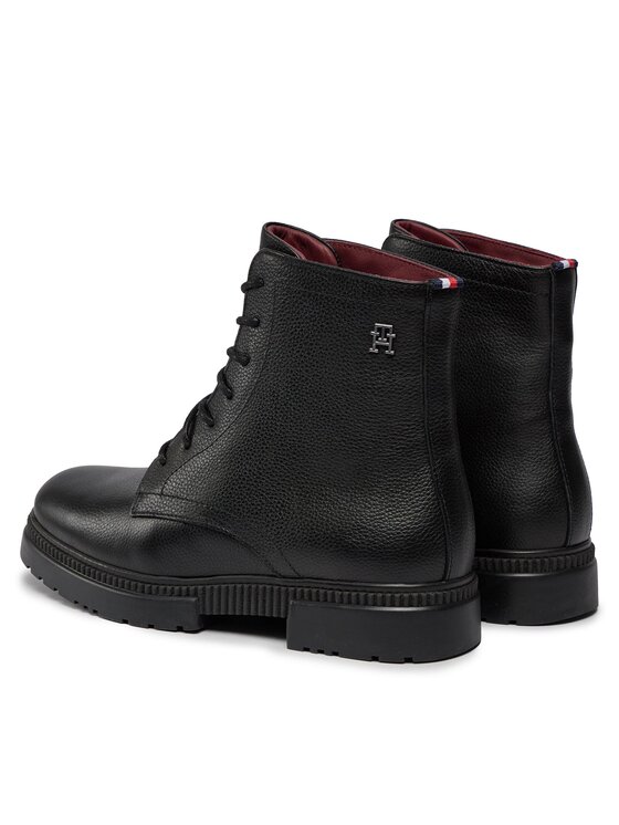 Tommy Hilfiger Tommy Hilfiger Μπότες Comfort Cleated Termo Lth Boot FM0FM04651 Μαύρο