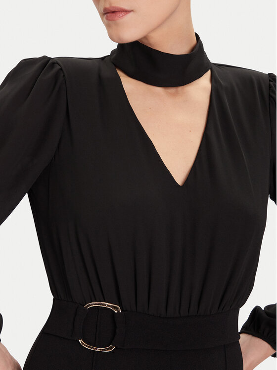 Rinascimento Rinascimento Salopetă CFC0020090002 Negru Wide Leg