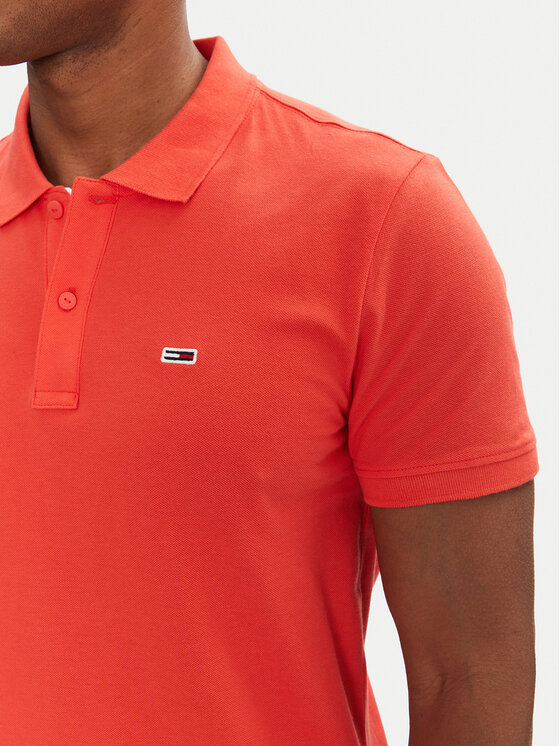 Tommy Jeans Tommy Jeans Polo DM0DM20676 Crvena Slim Fit