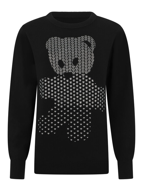 PHILIPP PLEIN PHILIPP PLEIN Sweter 31402 Czarny Regular Fit