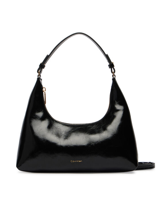 Calvin Klein Calvin Klein Дамска чанта Foil Logo Glossy LV04F3737G Черен