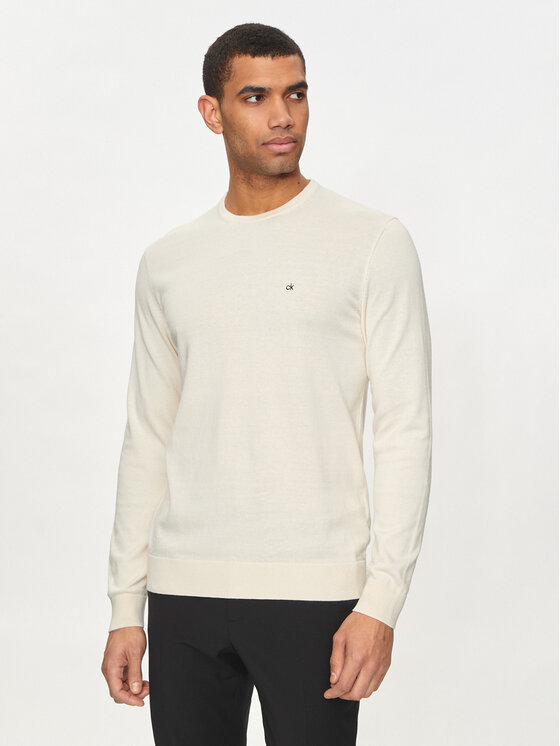 Calvin Klein Calvin Klein Sveter K10K113549 Béžová Regular Fit