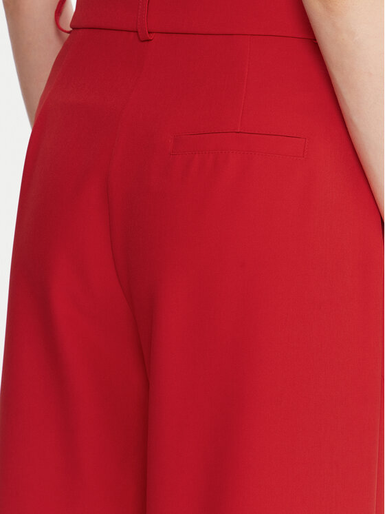 Maryley Maryley Medžiaginės kelnės 25IB579/43MA Raudona Regular Fit