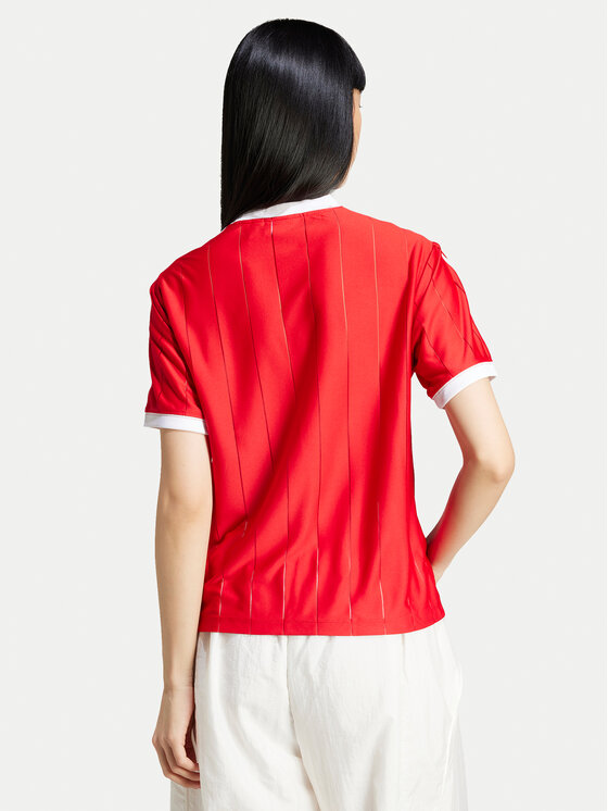 adidas adidas Marškinėliai adicolor 3-Stripes IX5504 Raudona Loose Fit