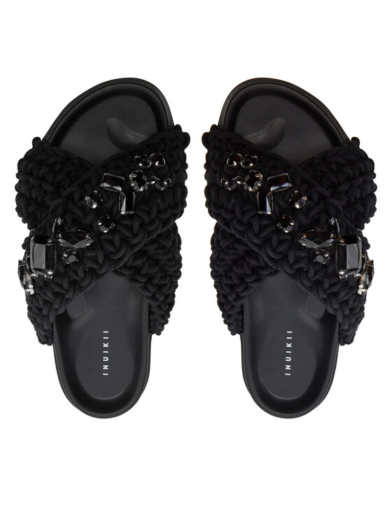 Inuikii Inuikii Παντόφλες Woven Stones 70104-106 Μαύρο