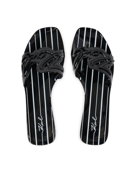 KARL LAGERFELD KARL LAGERFELD Natikači Jelly KL80008C Črna