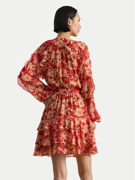 LAUREN RALPH LAUREN LAUREN RALPH LAUREN Poletna obleka 200P08669001 Rdeča Regular Fit