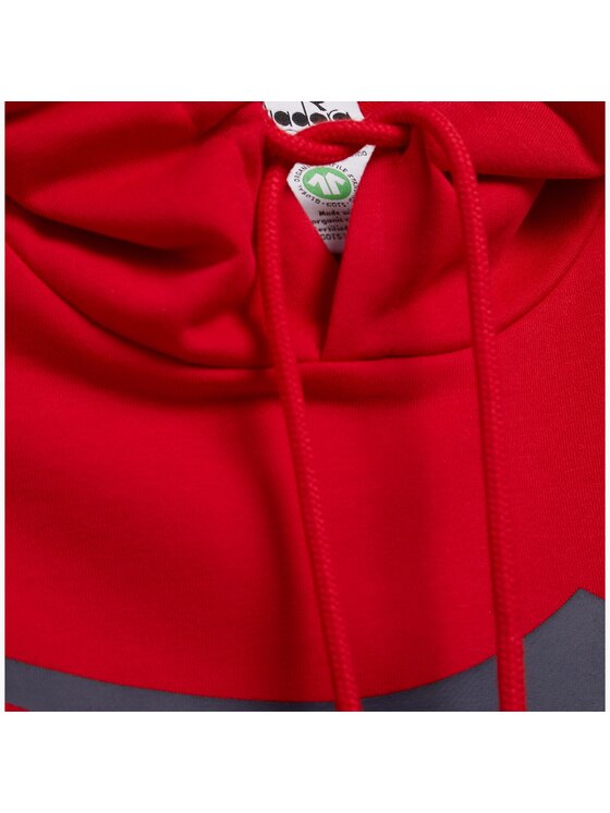 Diadora Diadora Bluza HOODIE BIG LOGO Czerwony Basic Fit