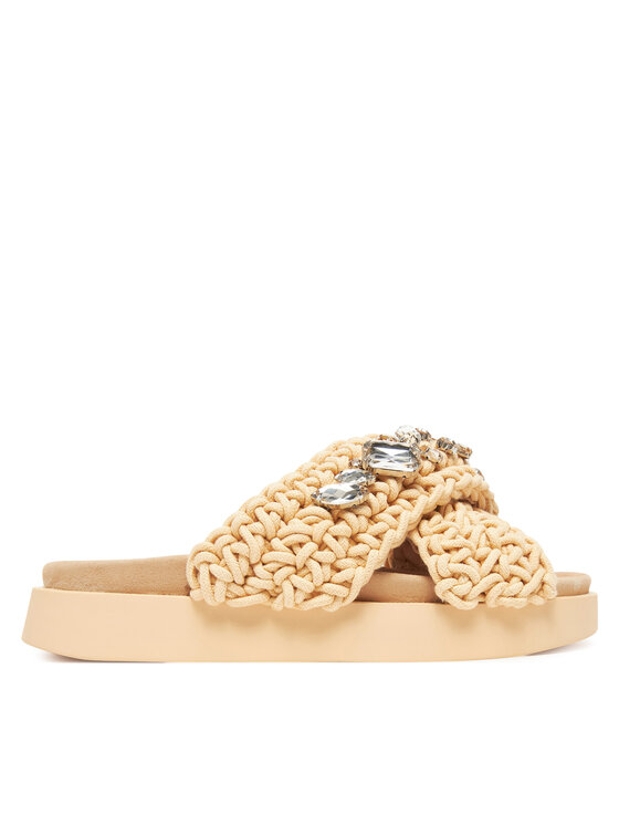 Inuikii Inuikii Şlapi Woven Stones 70104-106 Bej