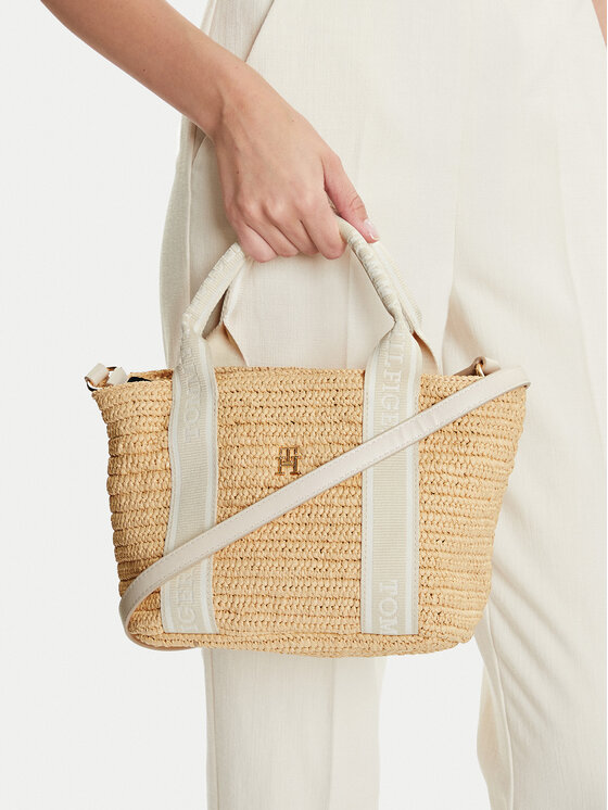 Tommy Hilfiger Tommy Hilfiger Käekott Th Spring Logo Mini Tote AW0AW17199 Beež