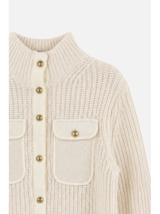 PINKO PINKO Kardigan Pispiglio Cardigan Biały Regular Fit