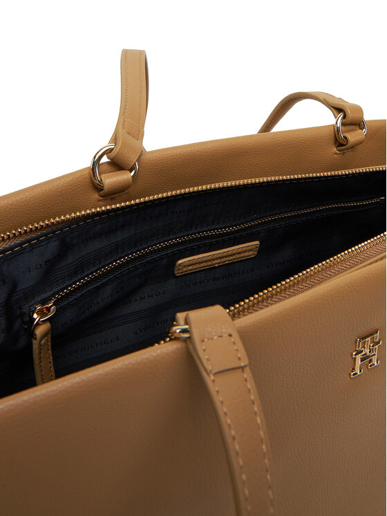 Tommy Hilfiger Tommy Hilfiger Torbica Th Legacy Tote AW0AW17197 Smeđa