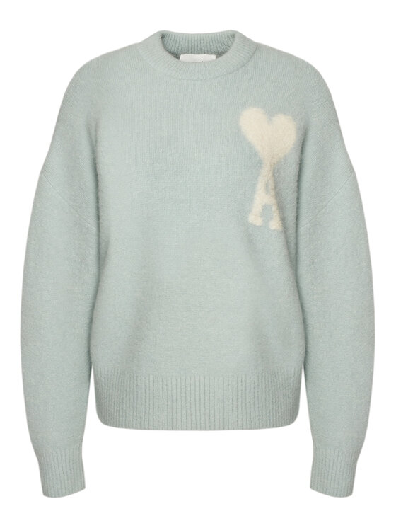 AMI PARIS Sveter UKS025.KN0032 Modrá Regular Fit