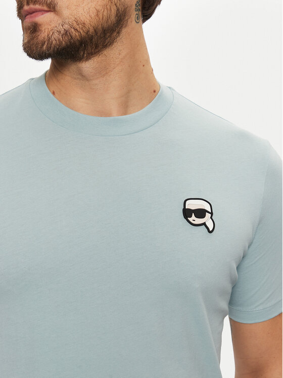 KARL LAGERFELD KARL LAGERFELD Tričko 755710 551224 Modrá Regular Fit