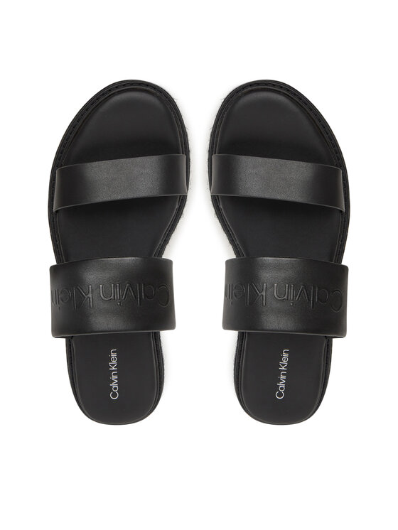 Calvin Klein Calvin Klein Espadrilles Flatform Wedge Slide - He HW0HW02374 Melns
