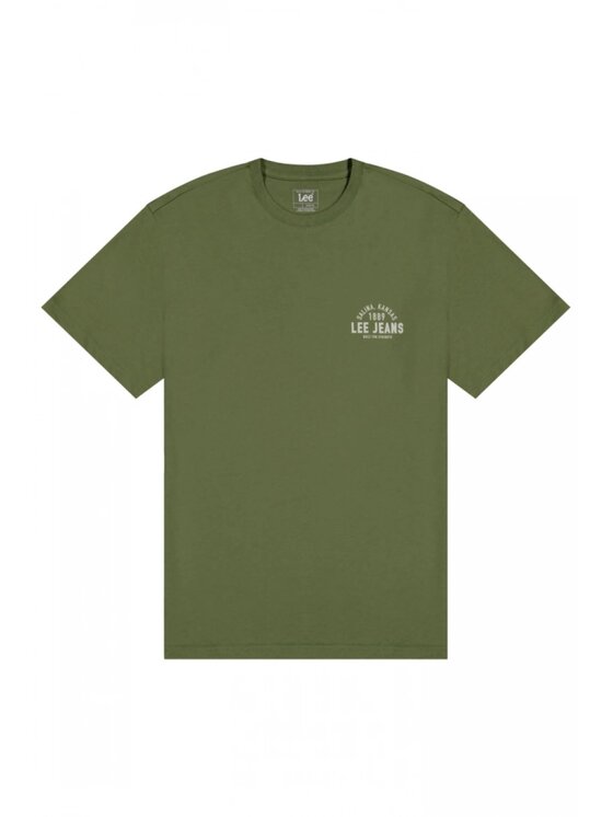 Lee Lee T-shirt SMALL LOGO TEE Verde Regular Fit