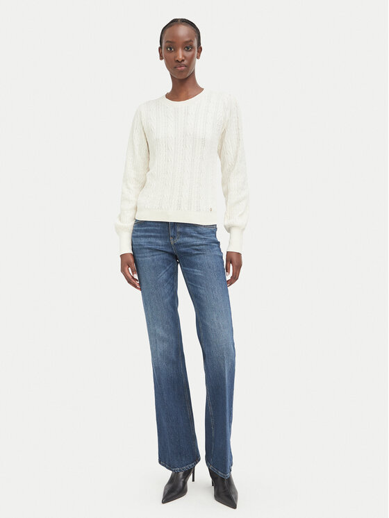 Guess Guess Sweter W6BR44 Z1441 Kremowy Regular Fit