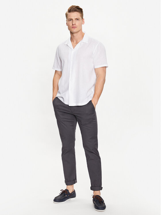 Lindbergh Lindbergh Košulja 30-203319 Bijela Relaxed Fit