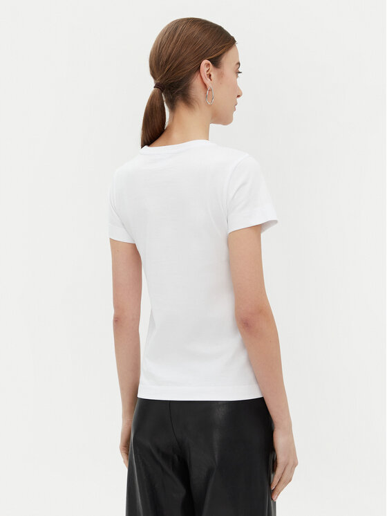 PINKO PINKO Tricou Bussolotto 100355 Alb Regular Fit