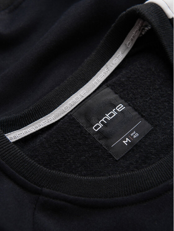 Ombre Ombre Mikina OM-SSNZ-22FW-003 Černá Regular Fit