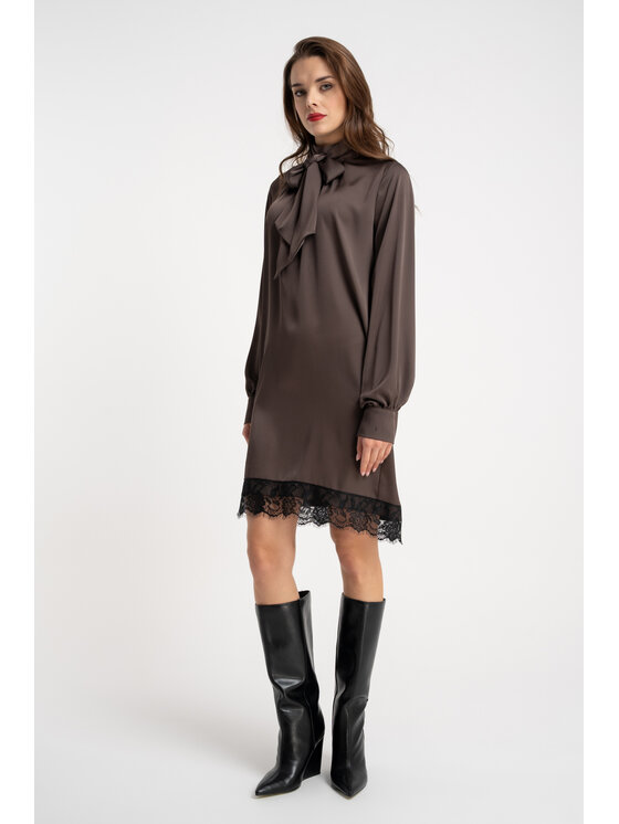 CLICK CLICK Φόρεμα βραδινό 60-6175 Καφέ Regular Fit