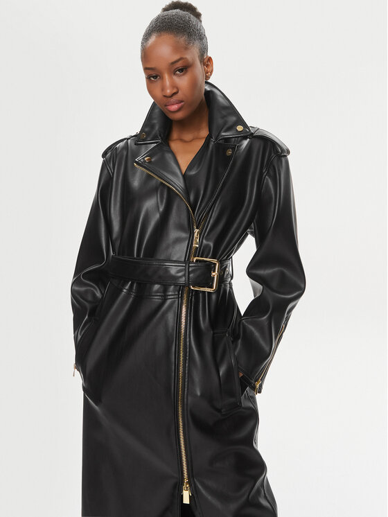 PINKO Pinko Prehodni plašč 102165 A1AX Črna Regular Fit