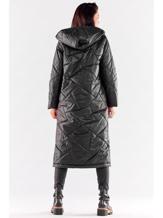 Awama Awama Kabát A542 Čierna Basic Fit