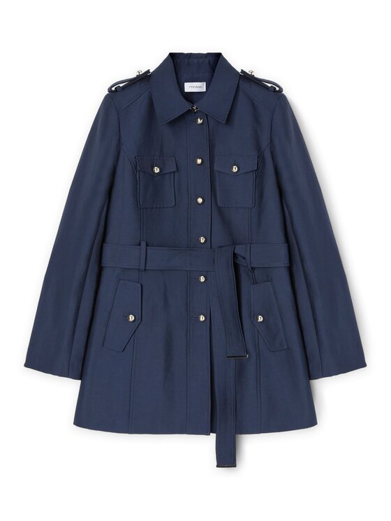 Motivi Motivi Cappotto invernale 0071Q000585N034 Blu Slim Fit