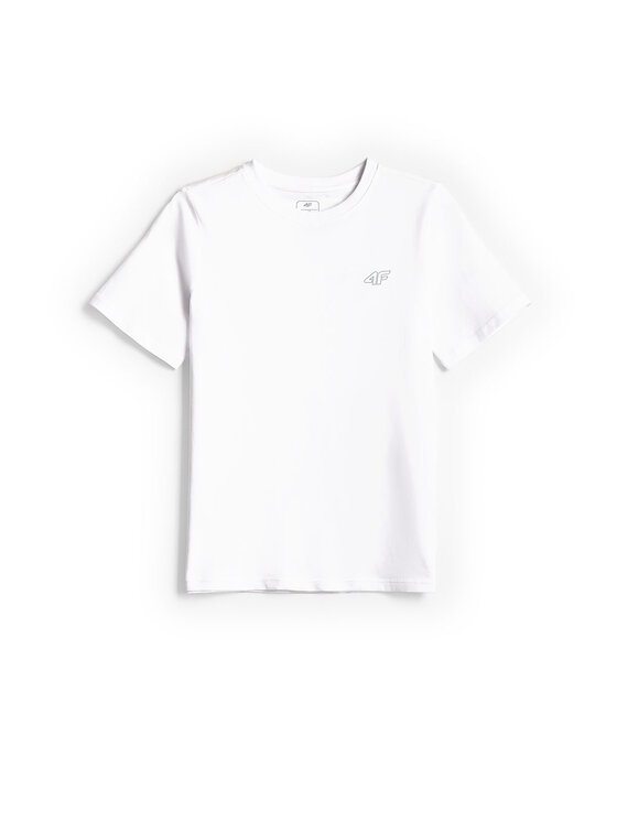 4F 4F T-Shirt BASIC+ Biały Regular Fit